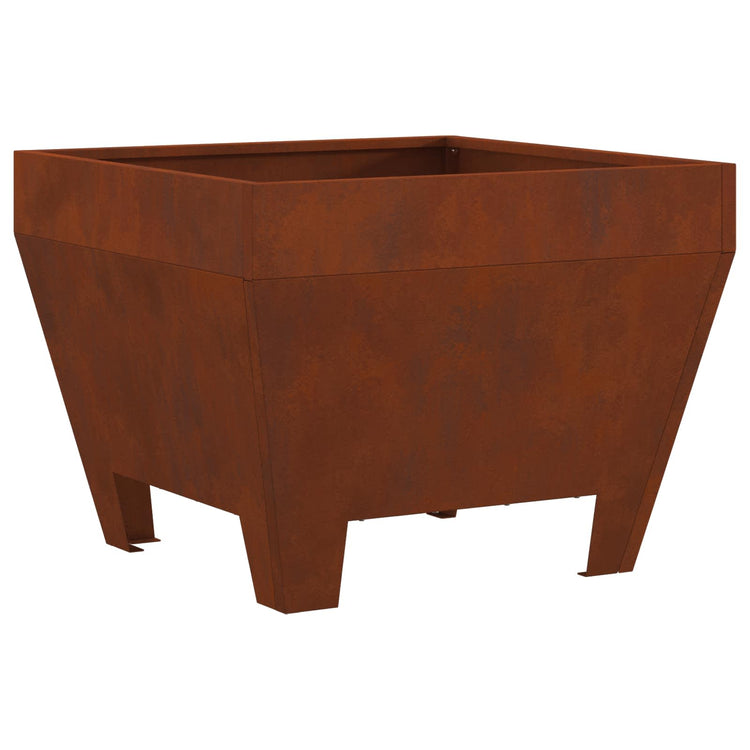 Vidaxl Feuerkorb braun 50 x 50 x 38 cm Cortenstahl