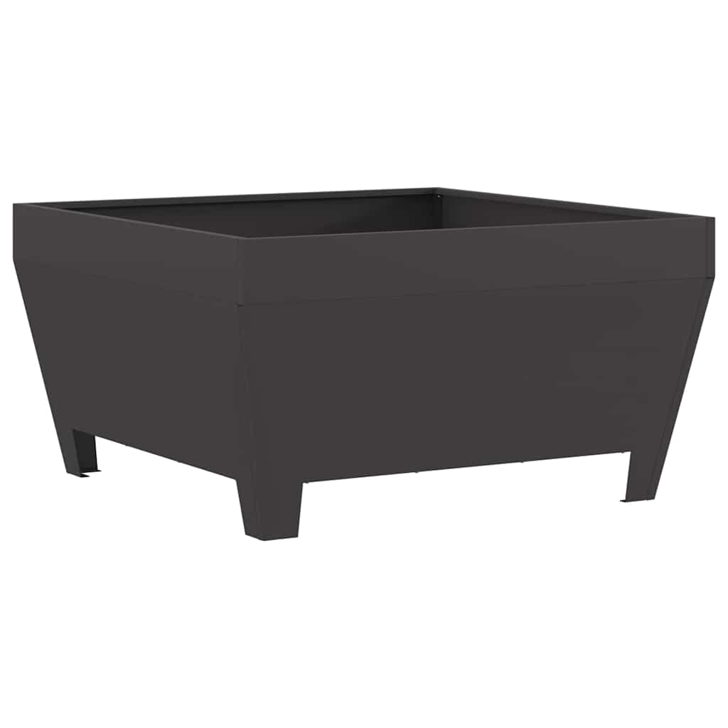 Vidaxl Feuerkorb schwarz 80 x 80 x 43 cm Stahl