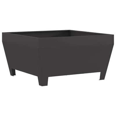 Vidaxl Feuerkorb schwarz 80 x 80 x 43 cm Stahl