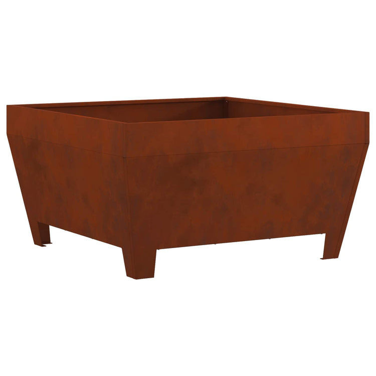 Vidaxl Feuerkorb braun 80 x 80 x 43 cm Cortenstahl