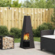 Vidaxl Feuerkorb schwarz 35 x 35 x 100 cm Stahl
