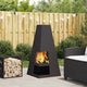 Vidaxl Feuerkorb schwarz 50 x 50 x 100 cm Stahl
