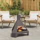 Vidaxl Feuerkorb schwarz 50 x 43 x 52 cm Stahl