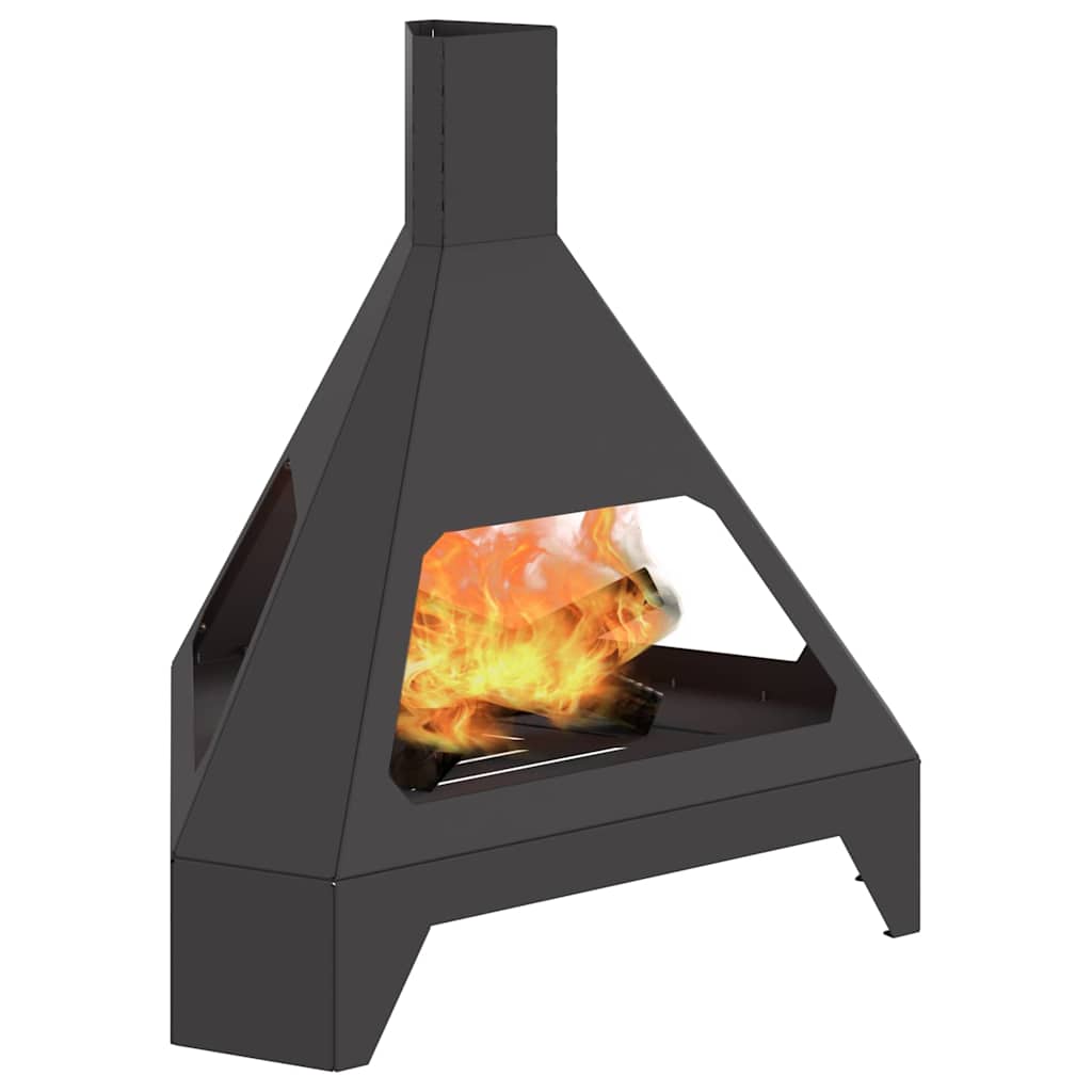 Vidaxl Feuerkorb schwarz 50 x 43 x 52 cm Stahl