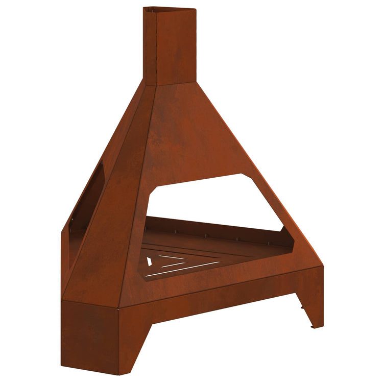 Vidaxl Feuerkorb braun 50 x 43 x 52 cm Cortenstahl
