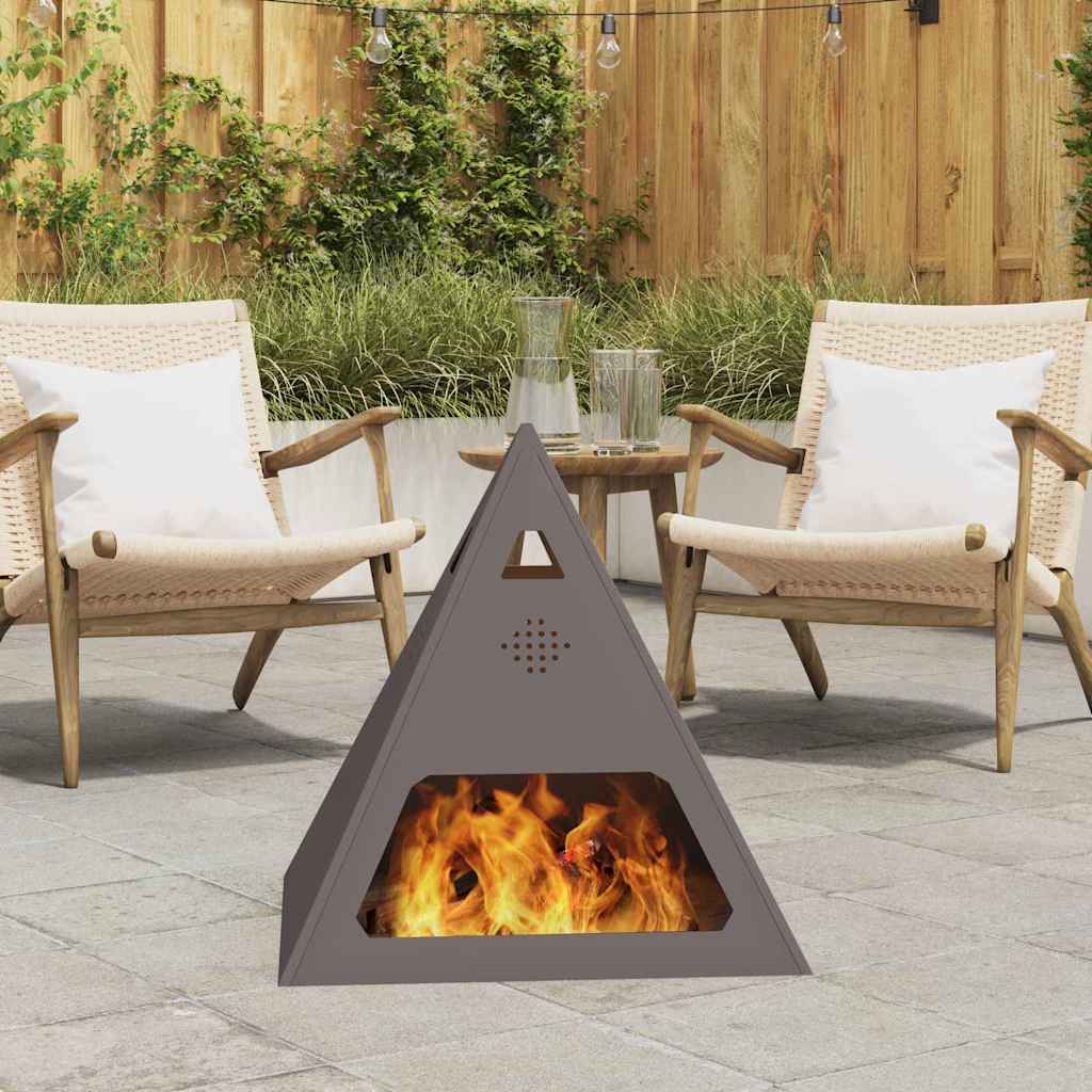Vidaxl Feuerkorb schwarz 50 x 50 x 51 cm Stahl