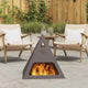 Vidaxl Feuerkorb schwarz 50 x 50 x 51 cm Stahl
