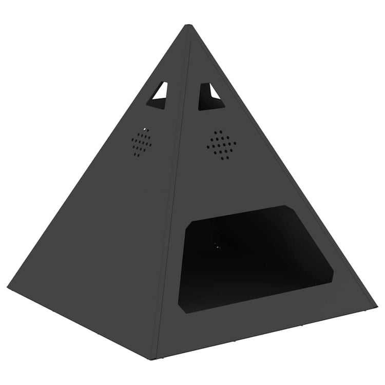 Vidaxl Feuerkorb schwarz 50 x 50 x 51 cm Stahl