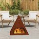 Vidaxl Feuerkorb braun 50 x 50 x 51 cm Cortenstahl