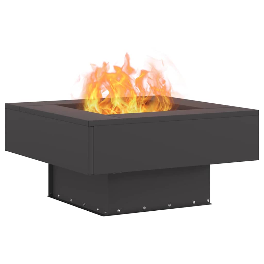 Vidaxl Feuerkorb schwarz 60 x 60 x 30 cm Stahl