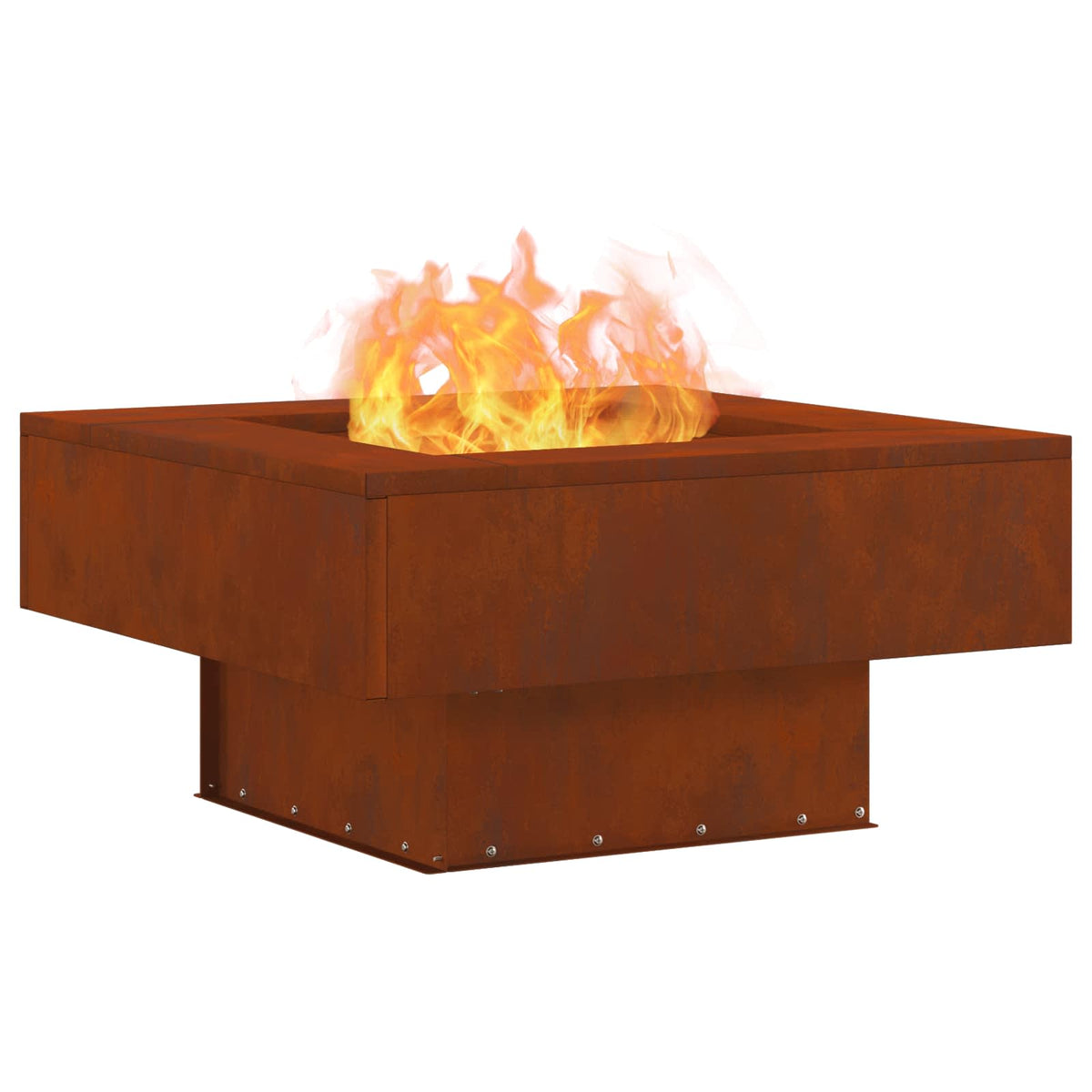 Vidaxl Feuerkorb braun 60 x 60 x 30 cm Cortenstahl