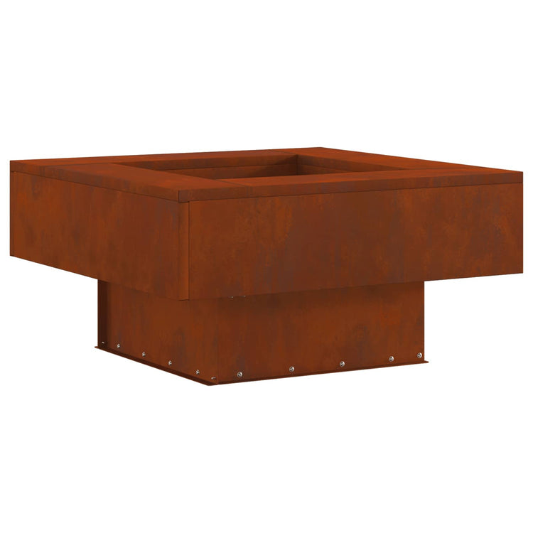 Vidaxl Feuerkorb braun 80 x 80 x 40 cm Cortenstahl