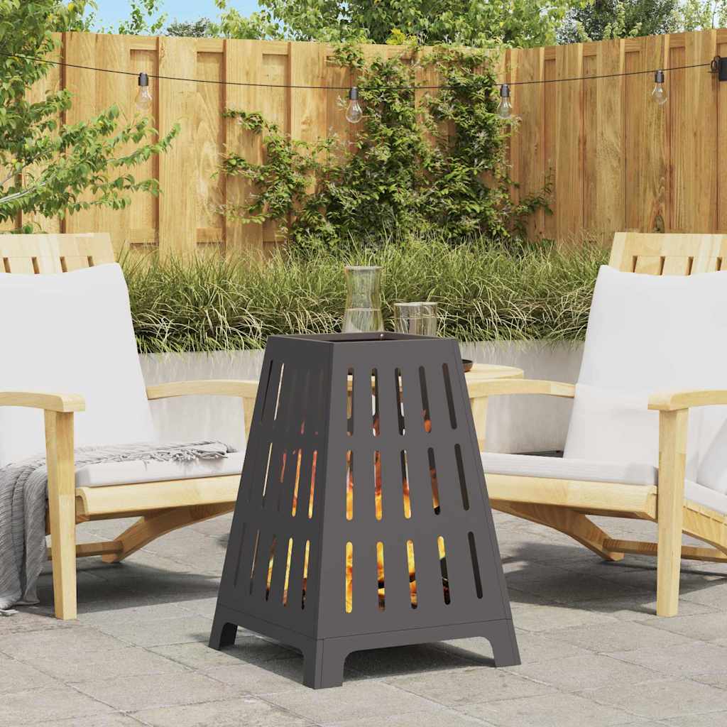 Vidaxl Feuerkorb schwarz 50 x 50 x 70 cm Stahl