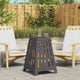 Vidaxl Feuerkorb schwarz 50 x 50 x 70 cm Stahl