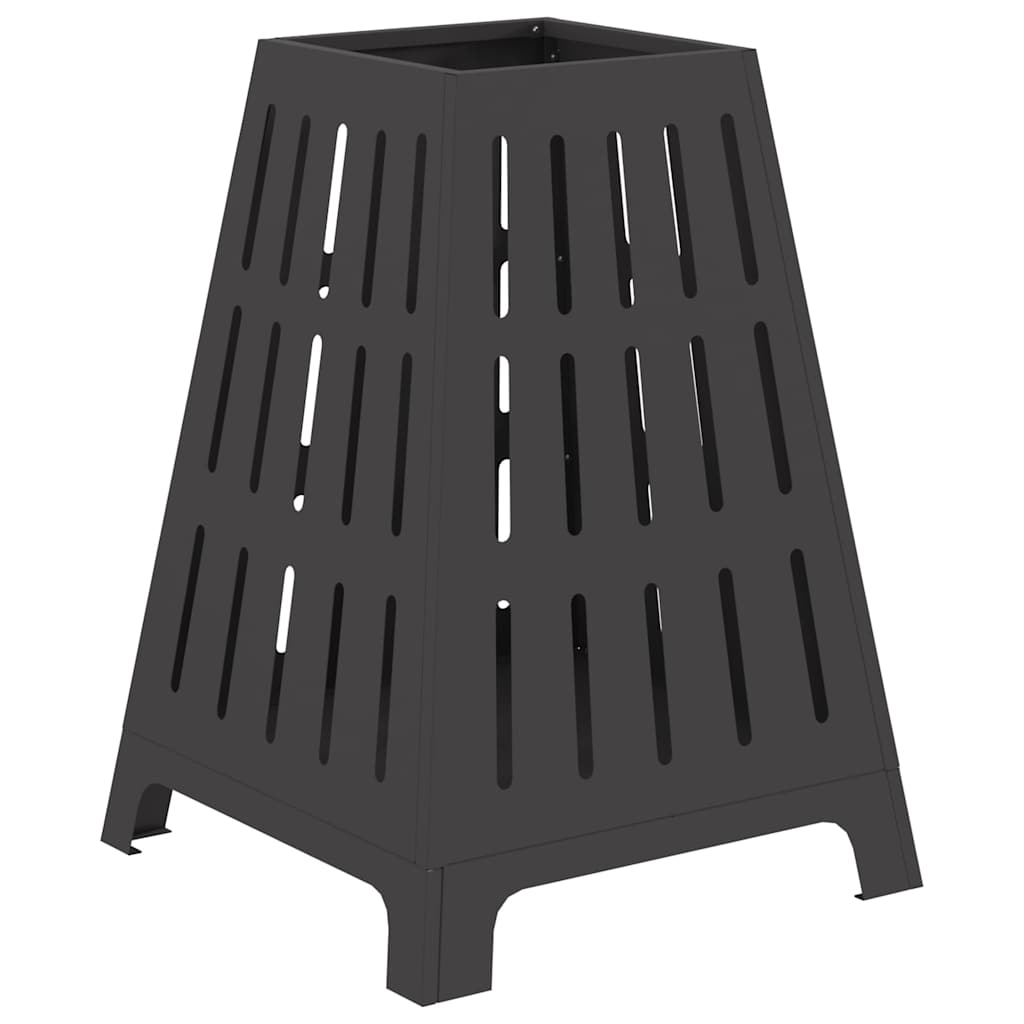 Vidaxl Feuerkorb schwarz 50 x 50 x 70 cm Stahl