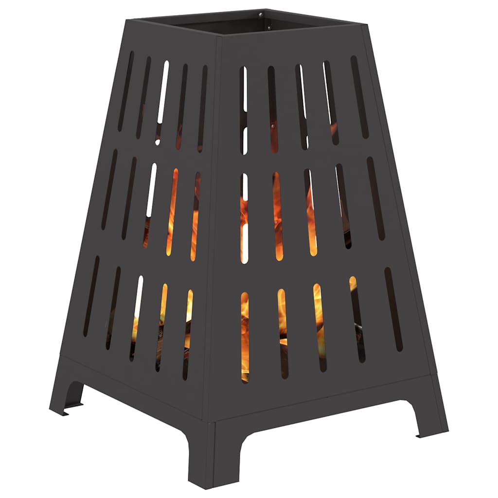 Vidaxl Feuerkorb schwarz 50 x 50 x 70 cm Stahl