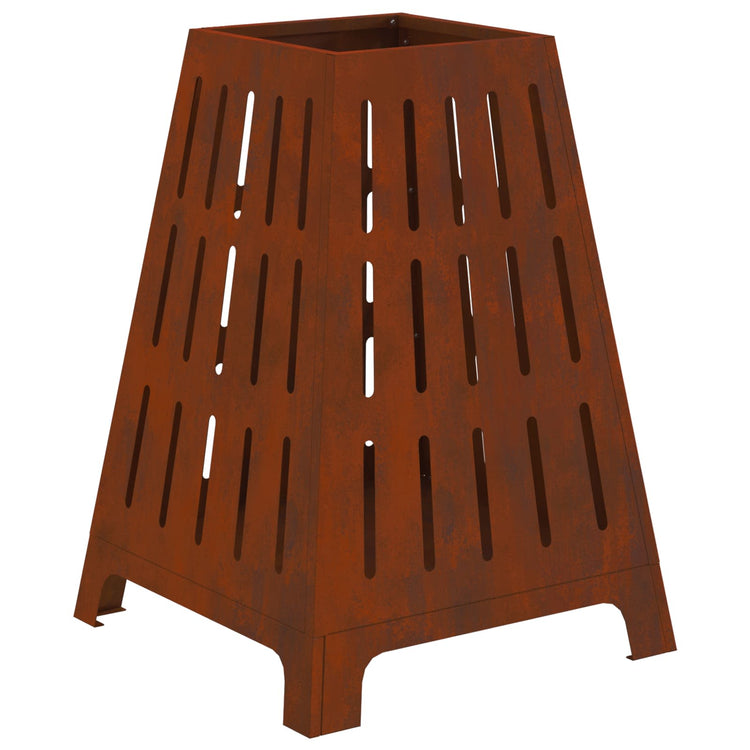 Vidaxl Feuerkorb braun 50 x 50 x 70 cm Cortenstahl