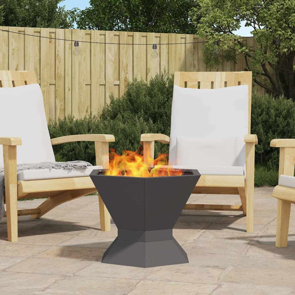 Vidaxl Feuerkorb schwarz 50 x 50 x 40 cm Stahl