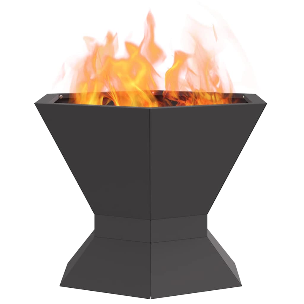 Vidaxl Feuerkorb schwarz 50 x 50 x 40 cm Stahl
