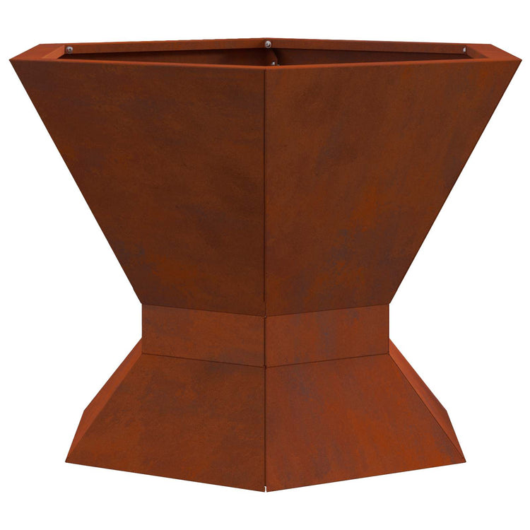 Vidaxl Feuerkorb braun 50 x 50 x 40 cm Cortenstahl