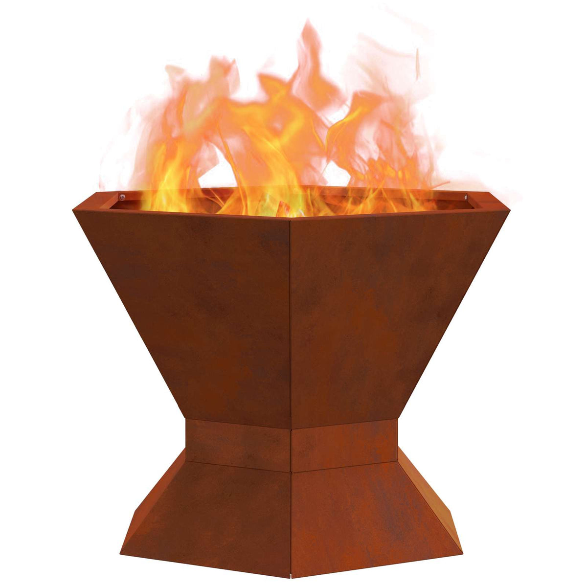 Vidaxl Feuerkorb braun 50 x 50 x 40 cm Cortenstahl