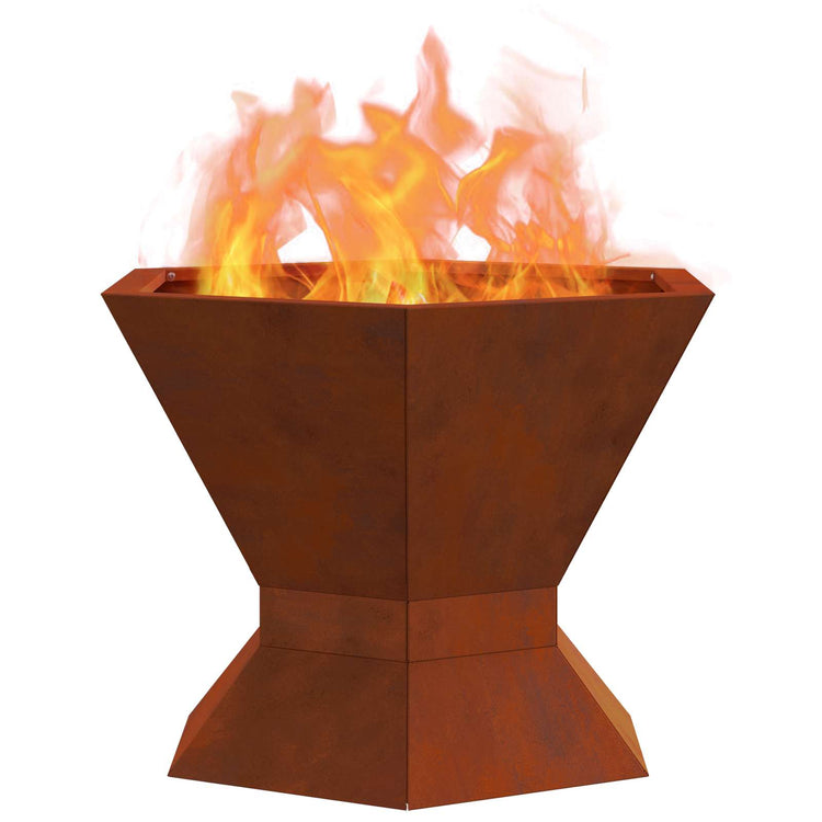 Vidaxl Feuerkorb braun 50 x 50 x 40 cm Cortenstahl