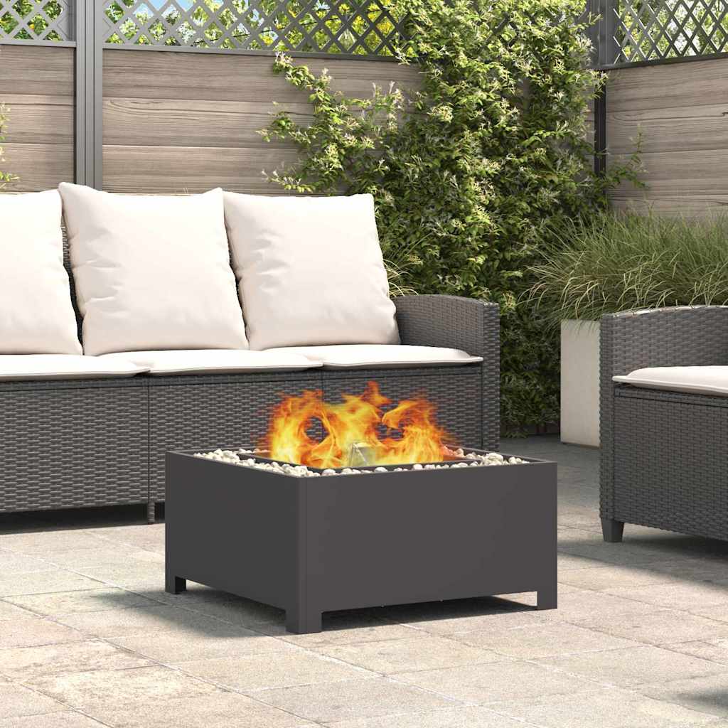 Vidaxl Feuerkorb schwarz 60 x 60 x 30 cm Stahl