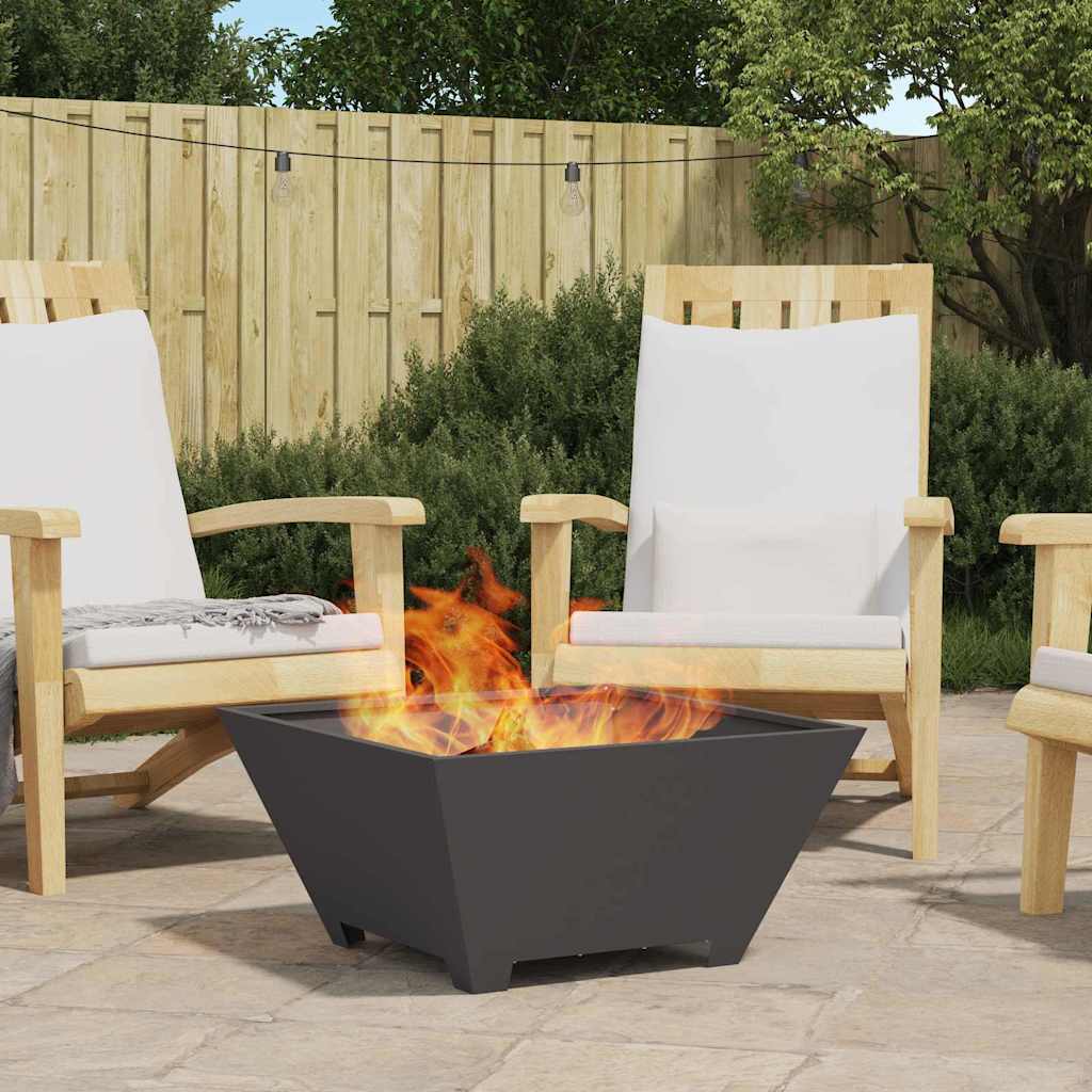 Vidaxl Feuerkorb schwarz 60 x 60 x 30 cm Stahl