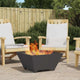 Vidaxl Feuerkorb schwarz 60 x 60 x 30 cm Stahl