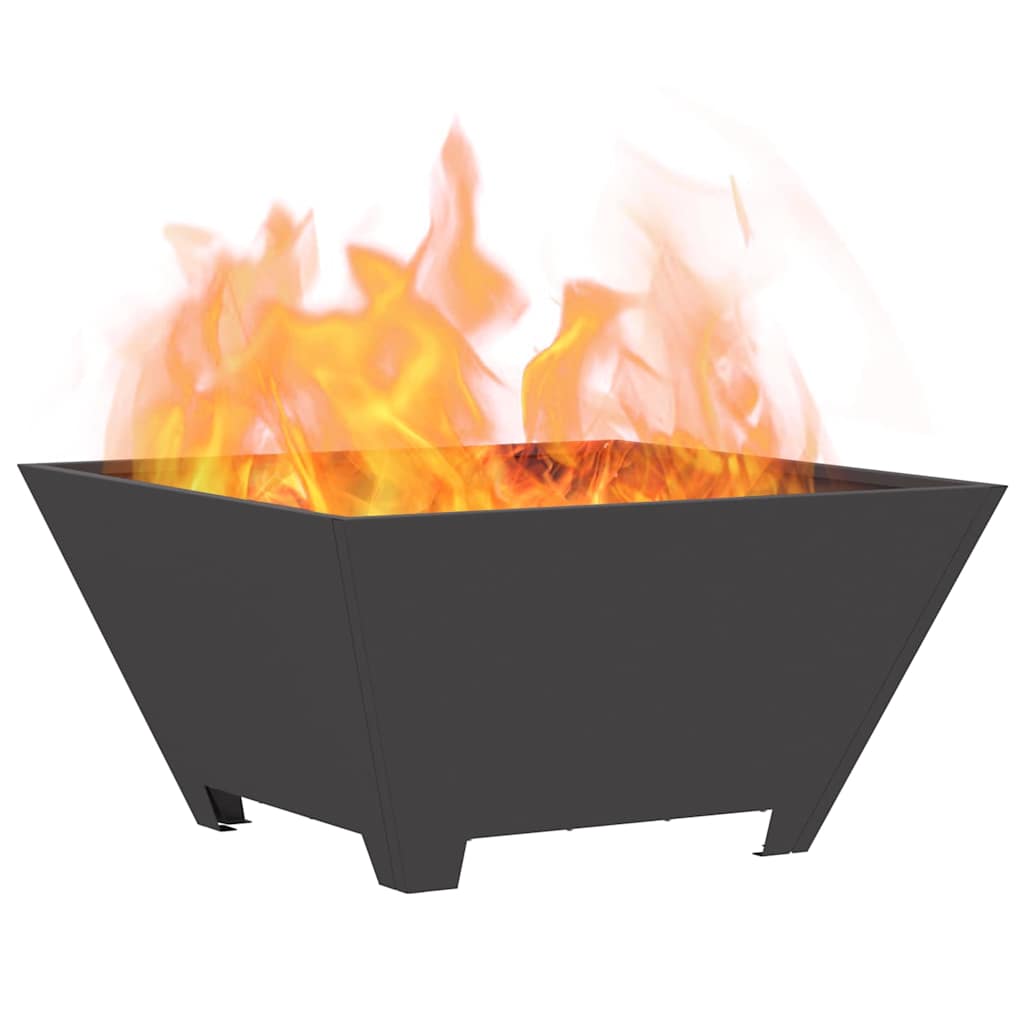 Vidaxl Feuerkorb schwarz 60 x 60 x 30 cm Stahl