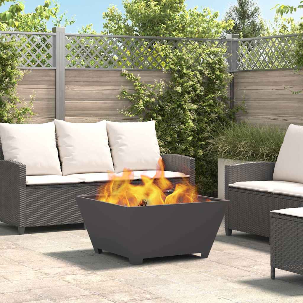 Vidaxl Feuerkorb schwarz 80 x 80 x 40 cm Stahl