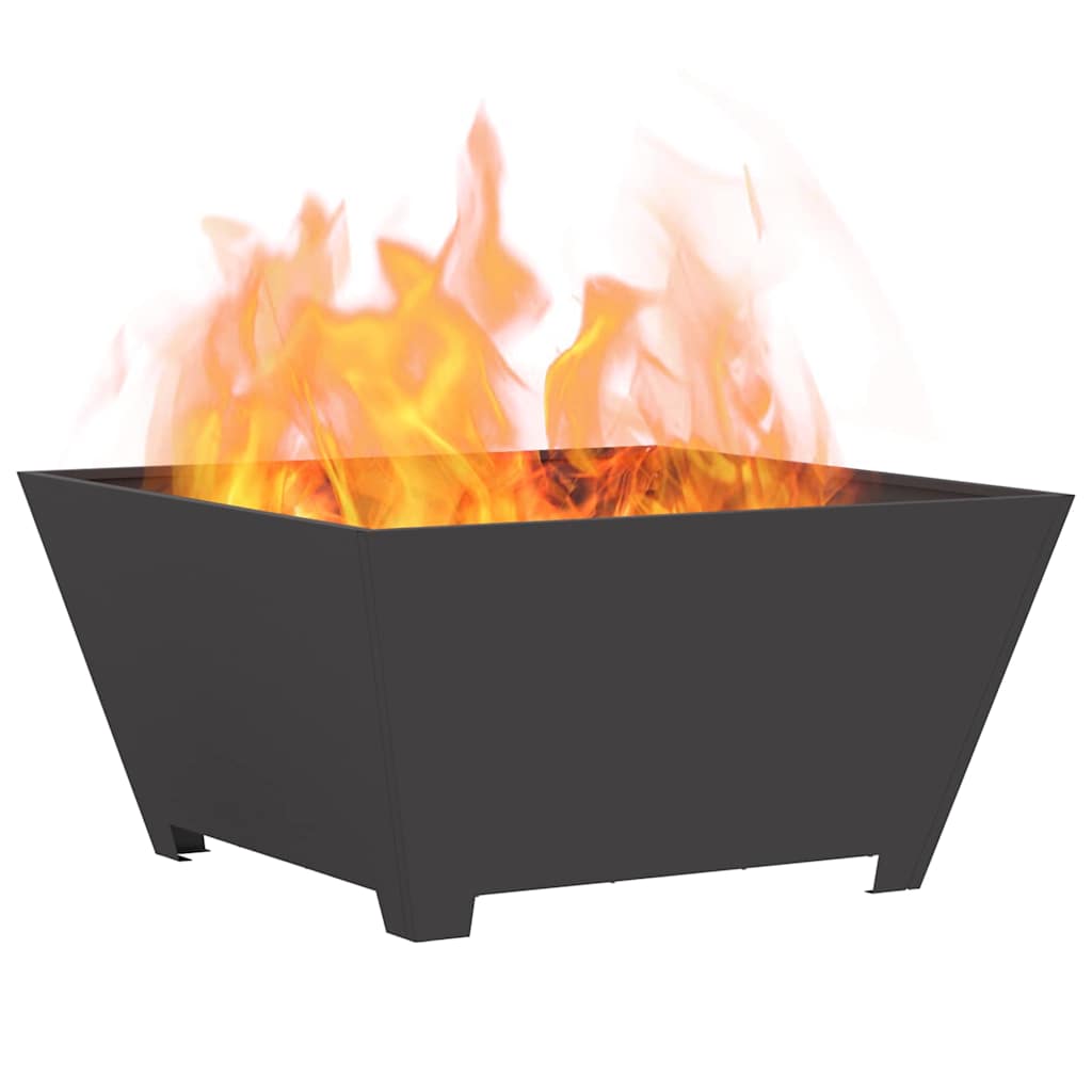 Vidaxl Feuerkorb schwarz 80 x 80 x 40 cm Stahl