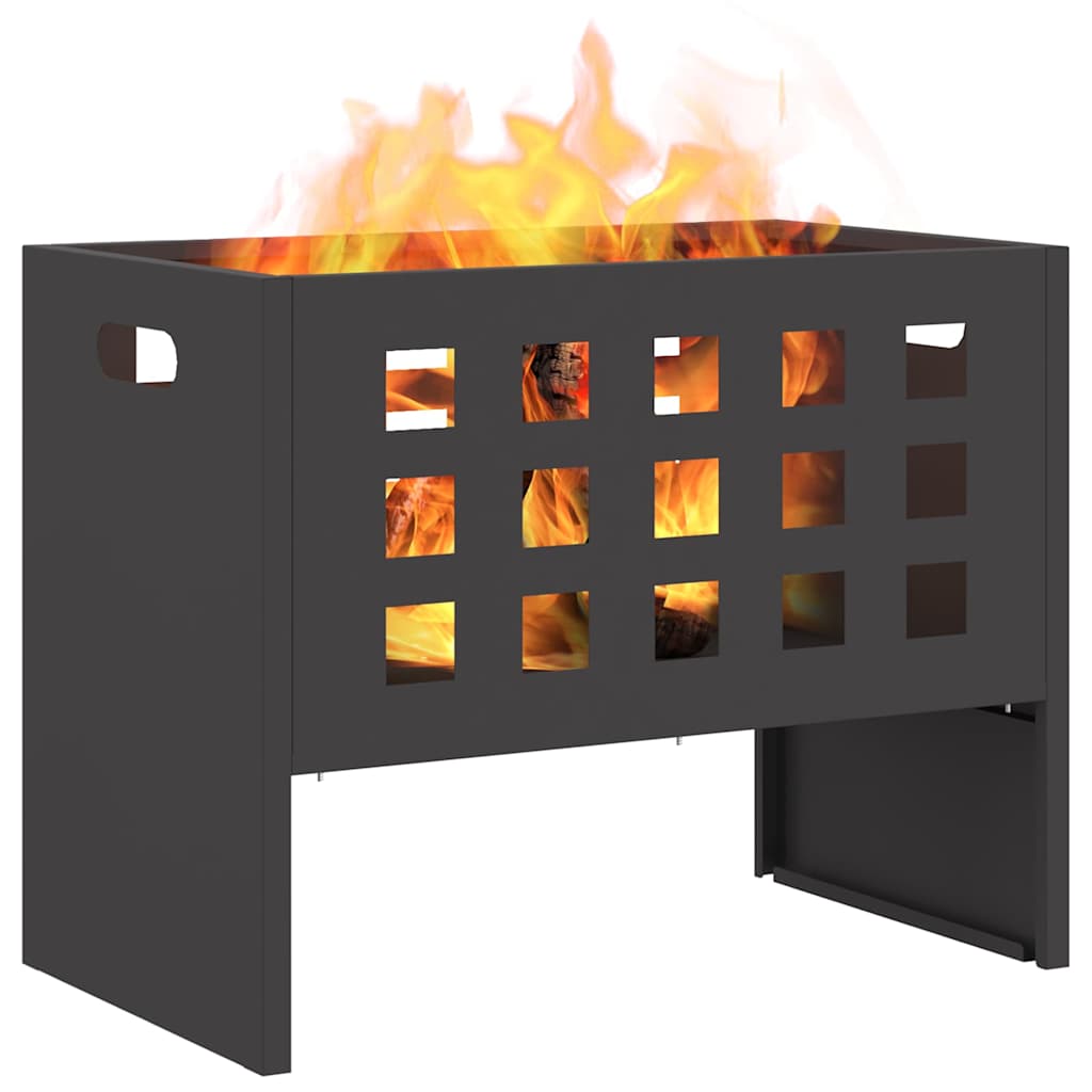Vidaxl Feuerkorb schwarz 50 x 30 x 40 cm Stahl