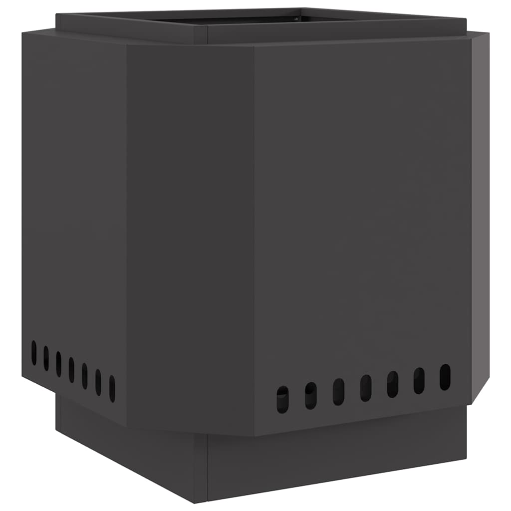 Vidaxl rauchfreie Feuerschale schwarz 48 x 48 x 51 cm Stahl