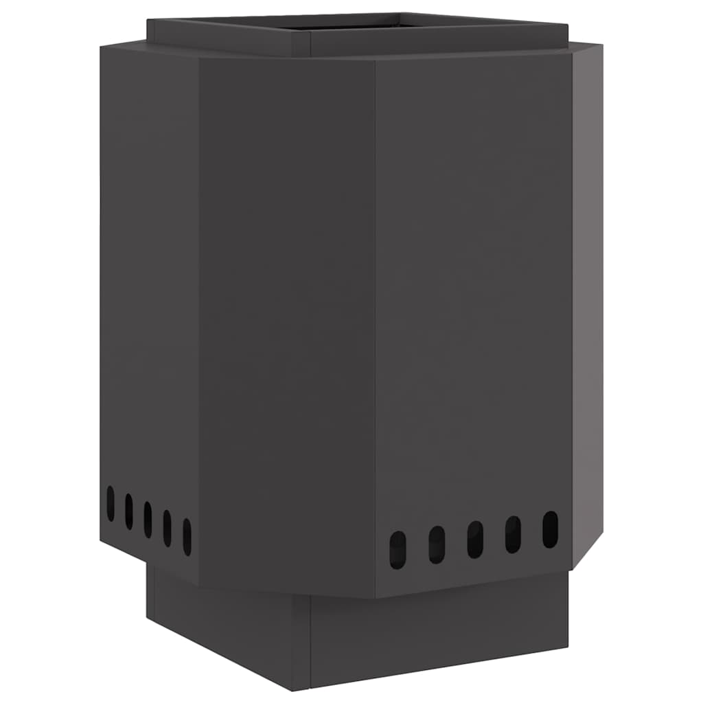 Vidaxl rauchfreie Feuerschale schwarz 38 x 38 x 51 cm Stahl