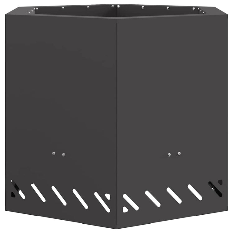 Vidaxl rauchfreie Feuerschale schwarz 58 x 58 x 51 cm Stahl
