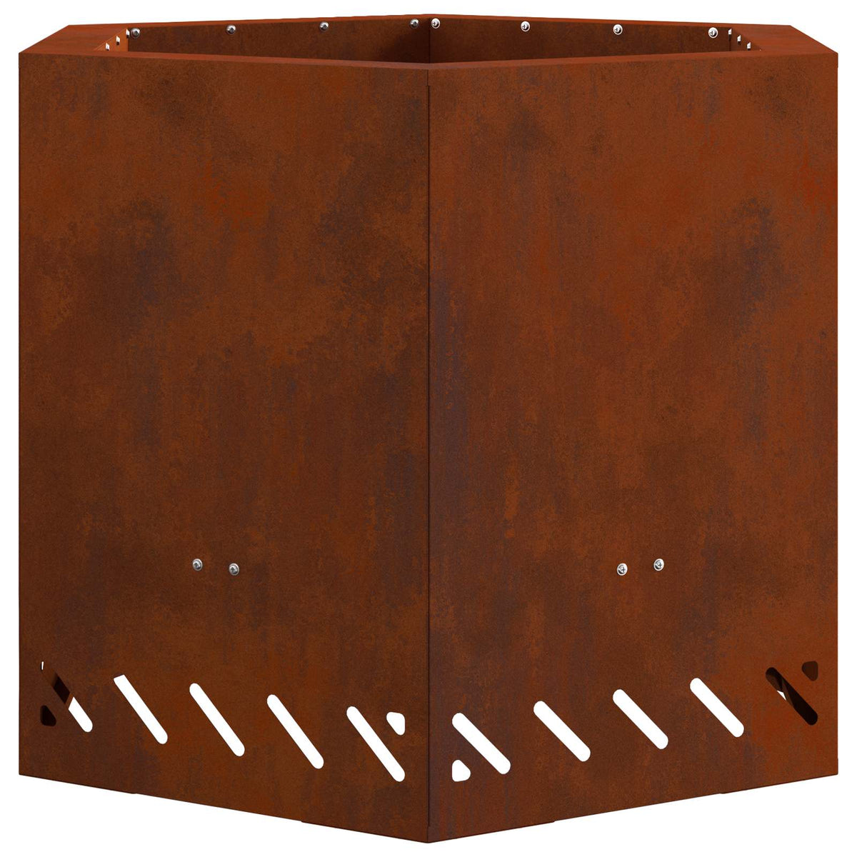 Vidaxl rauchfreie Feuerschale braun 58 x 58 x 51 cm Cortenstahl