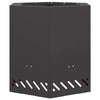 Vidaxl rauchfreie Feuerschale schwarz 48 x 48 x 51 cm Stahl