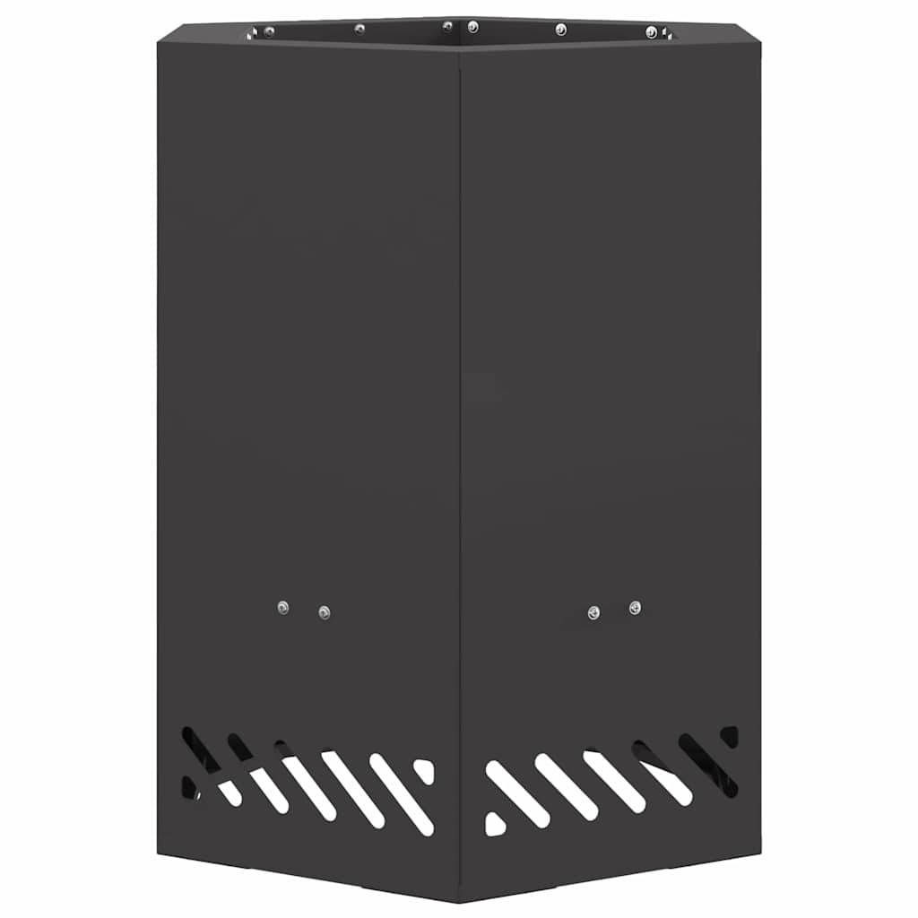 Vidaxl rauchfreie Feuerschale schwarz 38 x 38 x 51 cm Stahl