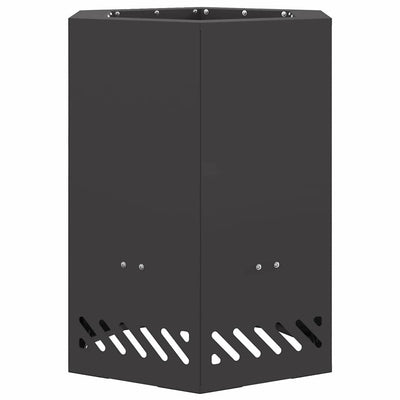 Vidaxl rauchfreie Feuerschale schwarz 38 x 38 x 51 cm Stahl