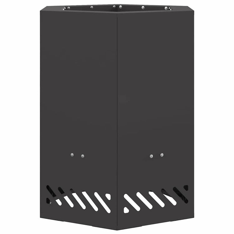 Vidaxl rauchfreie Feuerschale schwarz 38 x 38 x 51 cm Stahl