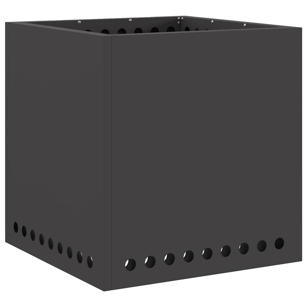 Vidaxl rauchfreie Feuerschale schwarz 48 x 48 x 50 cm Stahl