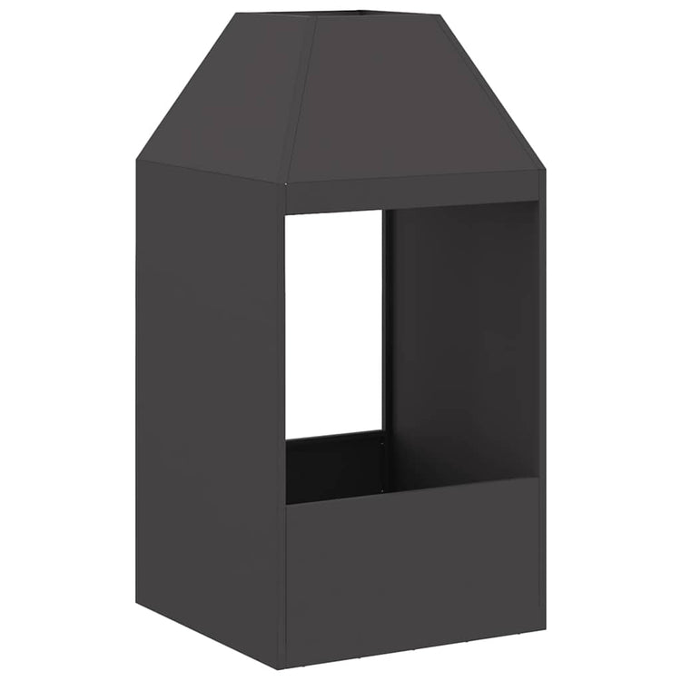 Vidaxl Feuerkorb schwarz 50 x 50 x 100 cm Stahl