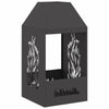 Vidaxl Feuerkorb schwarz 50 x 50 x 100 cm Stahl