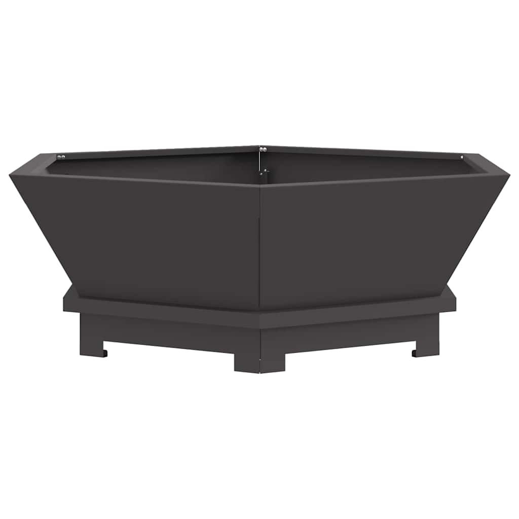 Vidaxl Feuerkorb schwarz 75 x 75 x 28 cm Stahl