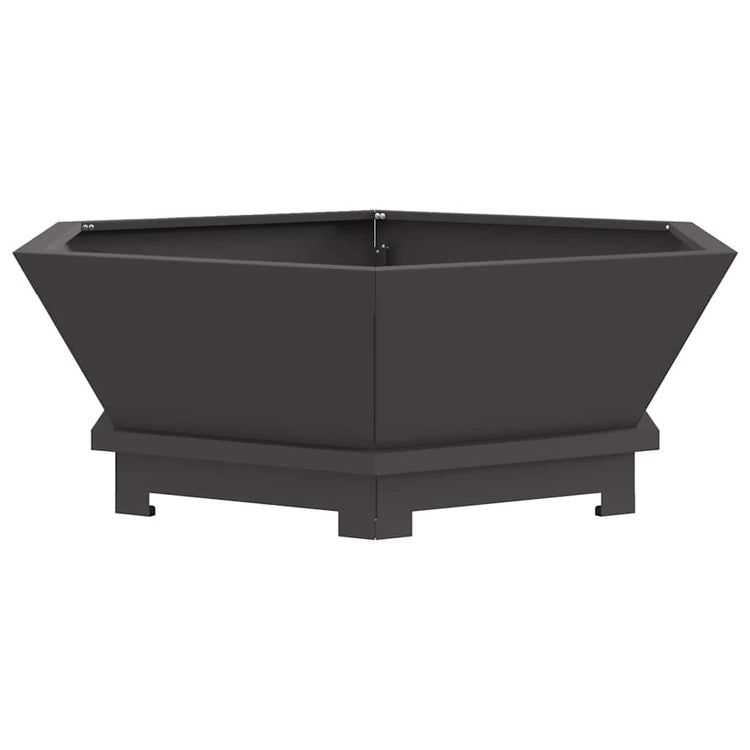 Vidaxl Feuerkorb schwarz 75 x 75 x 28 cm Stahl