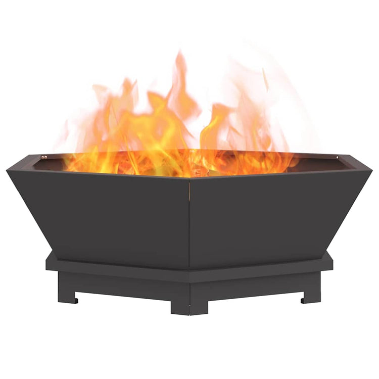 Vidaxl Feuerkorb schwarz 75 x 75 x 28 cm Stahl