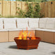 Vidaxl Feuerkorb braun 75 x 75 x 28 cm Cortenstahl