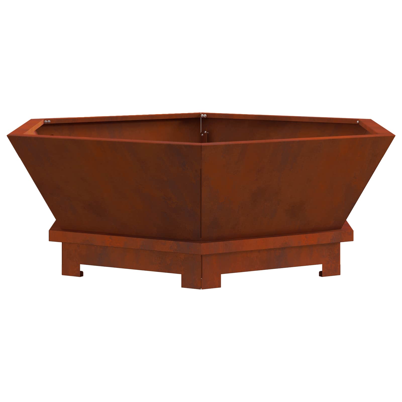 Vidaxl Feuerkorb braun 75 x 75 x 28 cm Cortenstahl