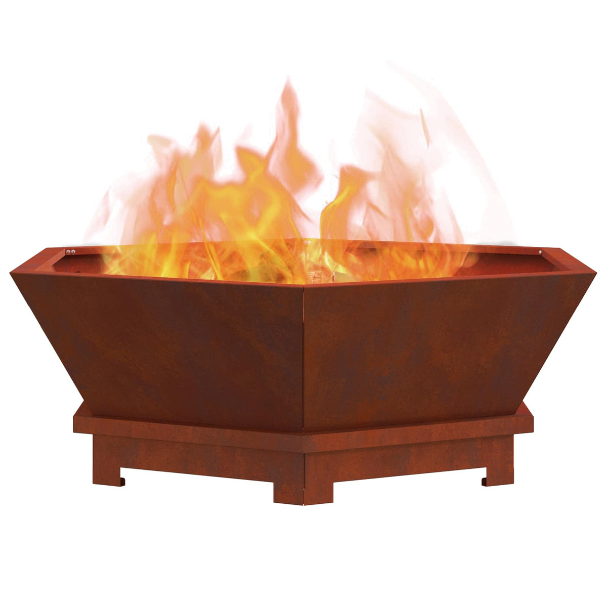 Vidaxl Feuerkorb braun 75 x 75 x 28 cm Cortenstahl